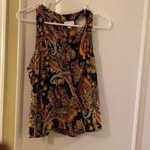 Beautiful v- neck halter, wrap front blouse